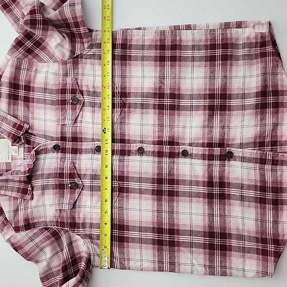 TILLEY Women's Pink Plaid Flannel Cotton Button  Down Shirt Front Pockets Sz M - Picture 12 of 13